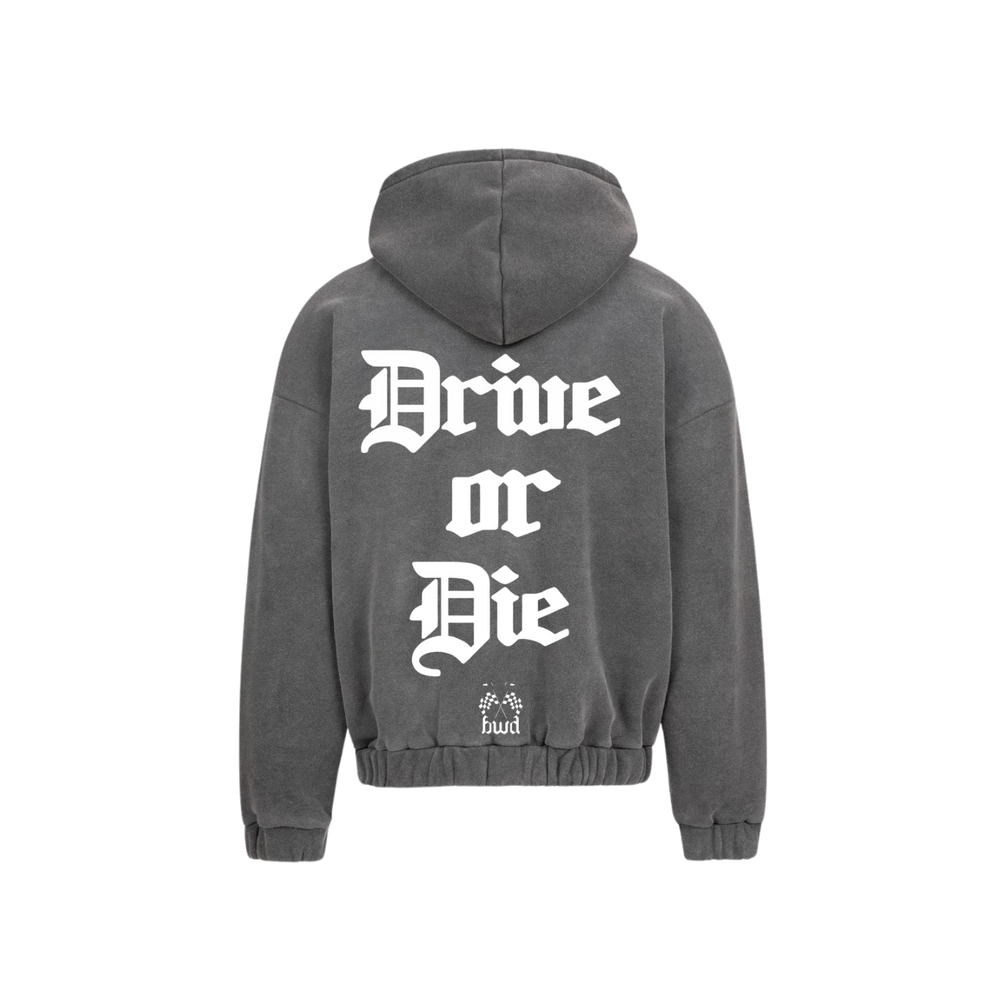 Drive or Die Grey Zipper