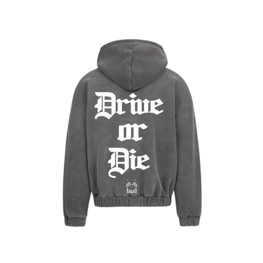 Drive or Die Grey Zipper